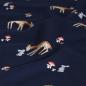 Preview: Baumwollstoff Motivdruck Reh und Hase dunkelblau